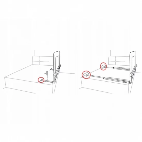 Bariera de protectie pentru pat 180 x 35 x 42 cm Nukido 722400 - Gri Bariera de protectie pentru pat 180 x 35 x 42 cm Nukido 722400 - Gri