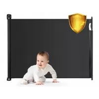 Bariera de protectie pentru scari si usi, 50-140 cm, Nukido 718400 - Negru