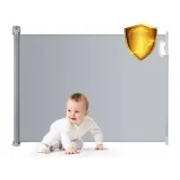Bariera de protectie pentru scari si usi, 50-140 cm, Nukido 718401 - Gri