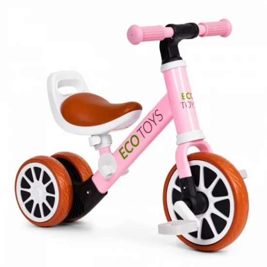 Bicicleta 2 in 1 cu pedale detasabile Ecotoys LC-V1307N - Roz