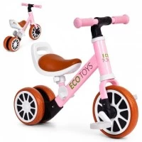 Bicicleta 2 in 1 cu pedale detasabile Ecotoys LC-V1307N - Roz