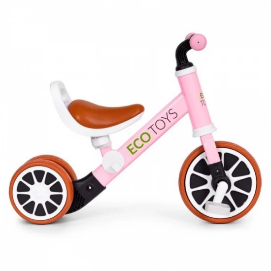 Bicicleta 2 in 1 cu pedale detasabile Ecotoys LC-V1307N - Roz