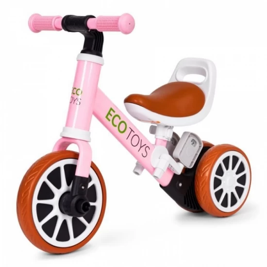 Bicicleta 2 in 1 cu pedale detasabile Ecotoys LC-V1307N - Roz