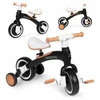 Bicicleta cu pedale 3 in 1 si roti ajutatoare Ecotoys LC-V1359 - Negru