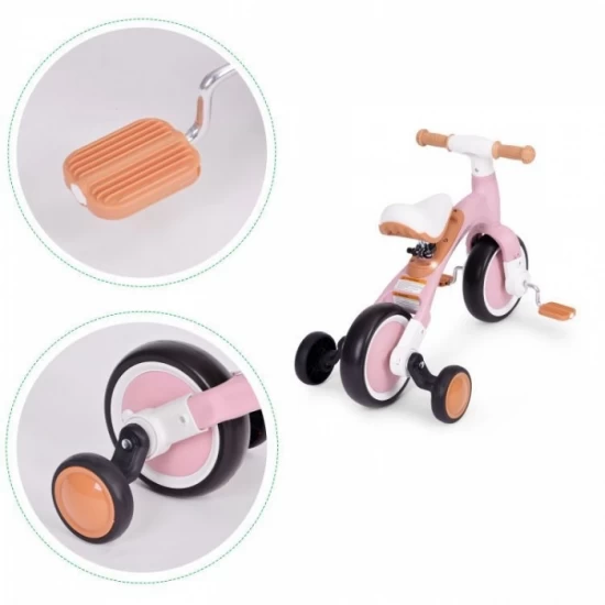 Bicicleta cu pedale 3 in 1 si roti ajutatoare Ecotoys LC-V1359 - Roz Bicicleta cu pedale 3 in 1 si roti ajutatoare Ecotoys LC-V1359 - Roz