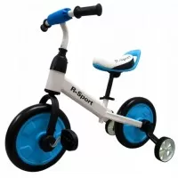 Bicicleta cu pedale si roti ajutatoare R-Sport P1- Albastru