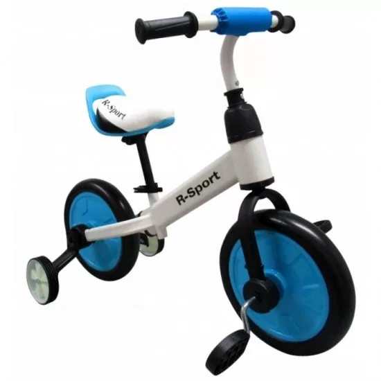 Bicicleta cu pedale si roti ajutatoare R-Sport P1- Albastru Bicicleta cu pedale si roti ajutatoare R-Sport P1- Albastru