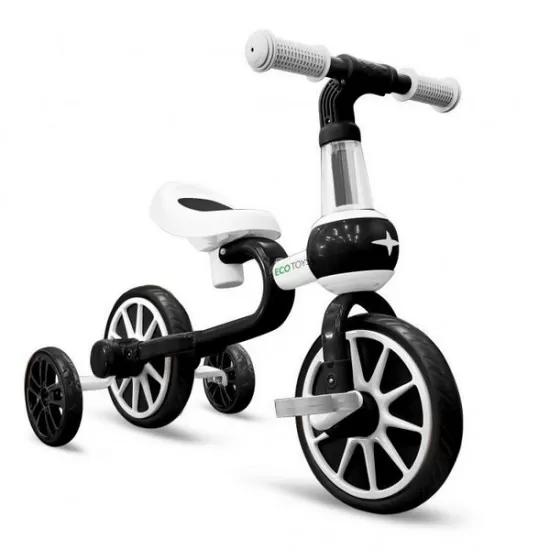 Bicicleta copii cu roti ajutatoare Ecotoys LC-V1311 - Alb cu Negru Bicicleta copii cu roti ajutatoare Ecotoys LC-V1311 - Alb cu Negru