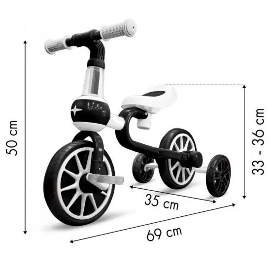 Bicicleta copii cu roti ajutatoare Ecotoys LC-V1311 - Alb cu Negru Bicicleta copii cu roti ajutatoare Ecotoys LC-V1311 - Alb cu Negru