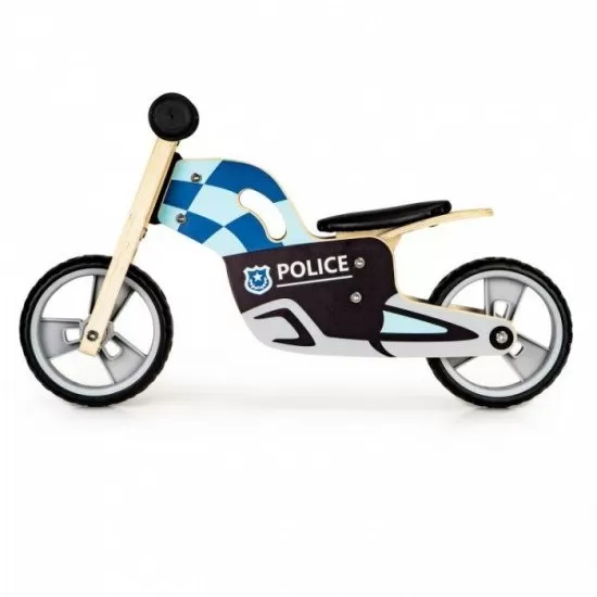 Bicicleta de echilibru din lemn cu roti EVA Ecotoys LC-V1330 - Politie Bicicleta de echilibru din lemn cu roti EVA Ecotoys LC-V1330 - Politie