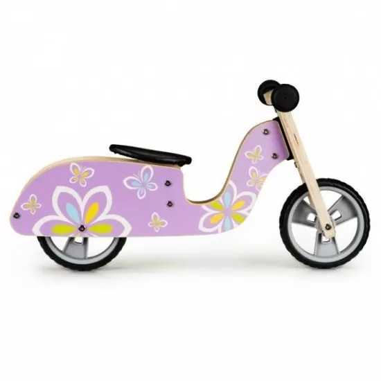 Bicicleta de echilibru din lemn cu roti EVA Ecotoys LC-V1330 - Violet cu fluturasi Bicicleta de echilibru din lemn cu roti EVA Ecotoys LC-V1330 - Violet cu fluturasi