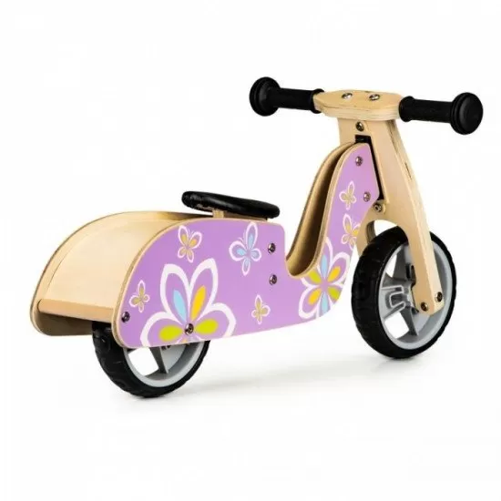 Bicicleta de echilibru din lemn cu roti EVA Ecotoys LC-V1330 - Violet cu fluturasi Bicicleta de echilibru din lemn cu roti EVA Ecotoys LC-V1330 - Violet cu fluturasi