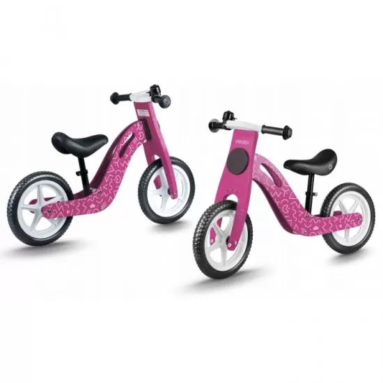 Bicicleta de lemn fara pedale Ricokids RC-614 - Roz Bicicleta de lemn fara pedale Ricokids RC-614 - Roz