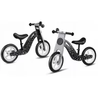 Bicicleta de lemn fara pedale Ricokids RC-615 - Negru - Gri