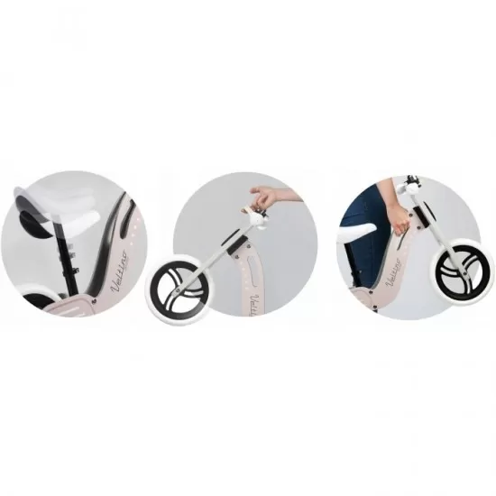 Bicicleta de lemn fara pedale Ricokids Veltino RC-619 - Roz Bicicleta de lemn fara pedale Ricokids Veltino RC-619 - Roz