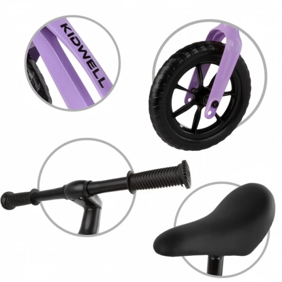 Bicicleta fara pedale, cadru magneziu, roti EVA, Kidwell Vito - Violet Bicicleta fara pedale, cadru magneziu, roti EVA, Kidwell Vito - Violet