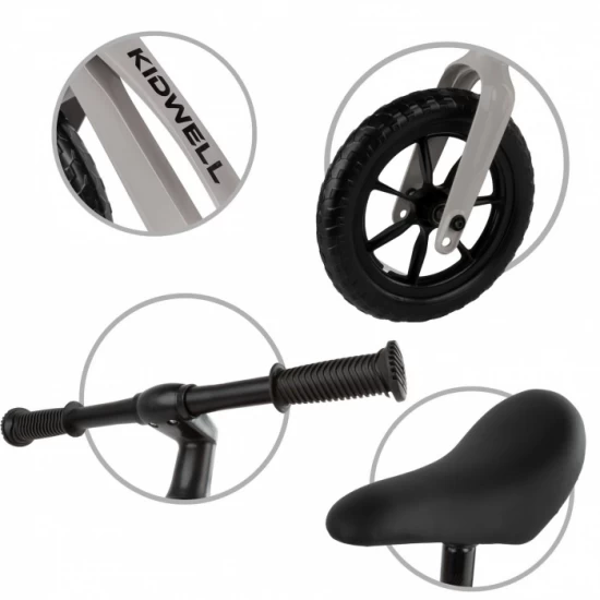 Bicicleta fara pedale, cadru magneziu, roti EVA, Kidwell Vito - Gri Bicicleta fara pedale, cadru magneziu, roti EVA, Kidwell Vito - Gri