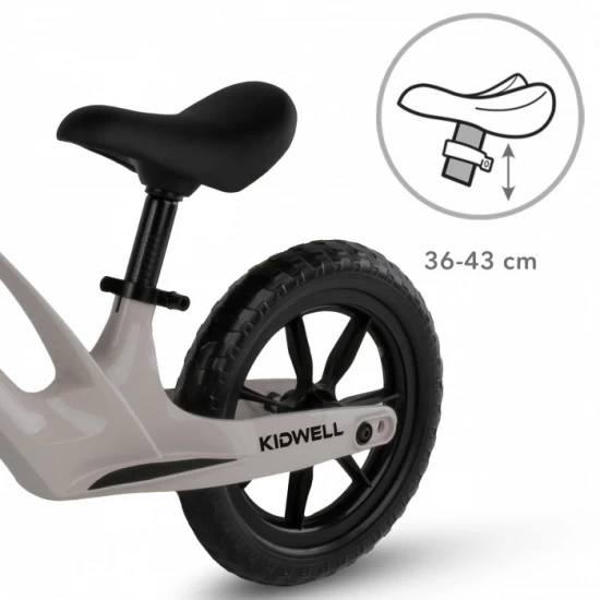 Bicicleta fara pedale, cadru magneziu, roti EVA, Kidwell Vito - Gri Bicicleta fara pedale, cadru magneziu, roti EVA, Kidwell Vito - Gri