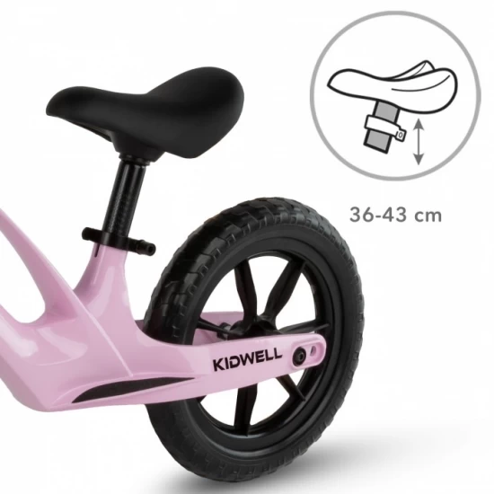 Bicicleta fara pedale, cadru magneziu, roti EVA, Kidwell Vito - Roz Bicicleta fara pedale, cadru magneziu, roti EVA, Kidwell Vito - Roz