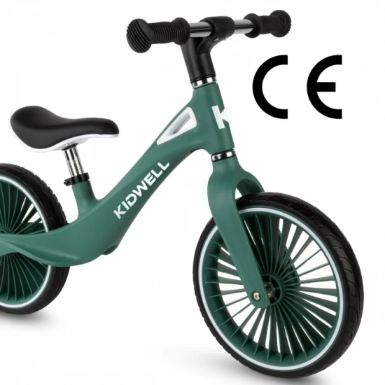 Bicicleta fara pedale, cadru nailon, roti PU, Kidwell NIX - Verde Bicicleta fara pedale, cadru nailon, roti PU, Kidwell NIX - Verde