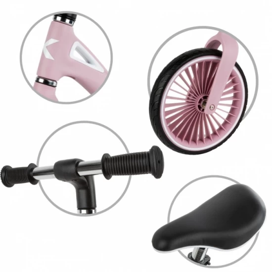 Bicicleta fara pedale, cadru nailon, roti PU, Kidwell NIX - Roz Bicicleta fara pedale, cadru nailon, roti PU, Kidwell NIX - Roz