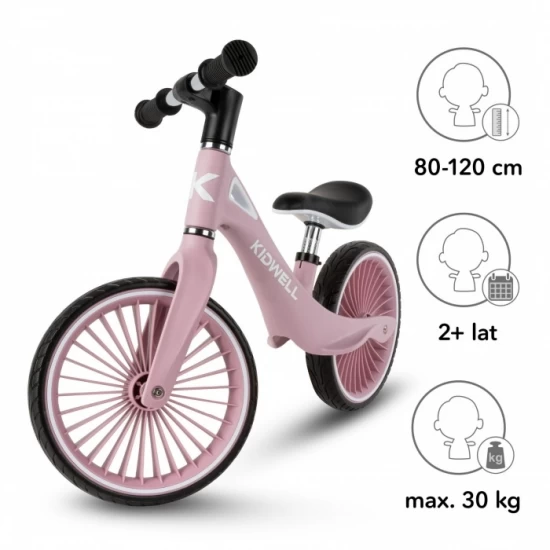 Bicicleta fara pedale, cadru nailon, roti PU, Kidwell NIX - Roz Bicicleta fara pedale, cadru nailon, roti PU, Kidwell NIX - Roz