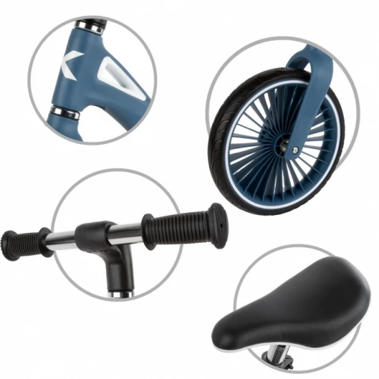 Bicicleta fara pedale, cadru nailon, roti PU, Kidwell NIX - Bleumarin Bicicleta fara pedale, cadru nailon, roti PU, Kidwell NIX - Bleumarin