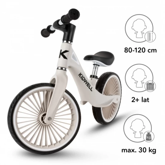 Bicicleta fara pedale, cadru nailon, roti PU, Kidwell NIX - Gri Bicicleta fara pedale, cadru nailon, roti PU, Kidwell NIX - Gri