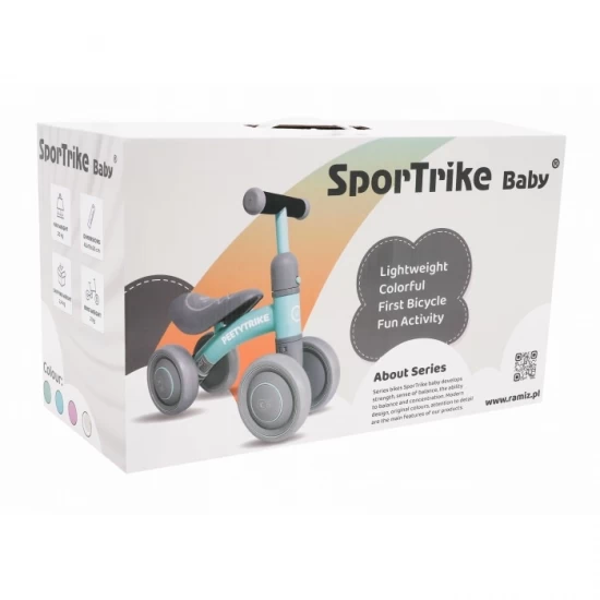 Bicicleta fara pedale cu 4 roti din plastic SporTrike - Verde Bicicleta fara pedale cu 4 roti din plastic SporTrike - Verde