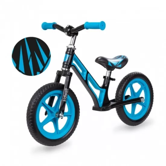 Bicicleta fara pedale cu cadru din magneziu Kidwell COMET - Black Blue Bicicleta fara pedale cu cadru din magneziu Kidwell COMET - Black Blue