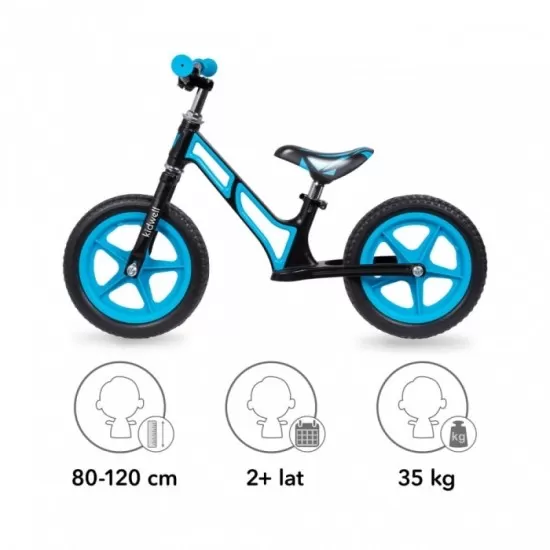 Bicicleta fara pedale cu cadru din magneziu Kidwell COMET - Black Blue Bicicleta fara pedale cu cadru din magneziu Kidwell COMET - Black Blue