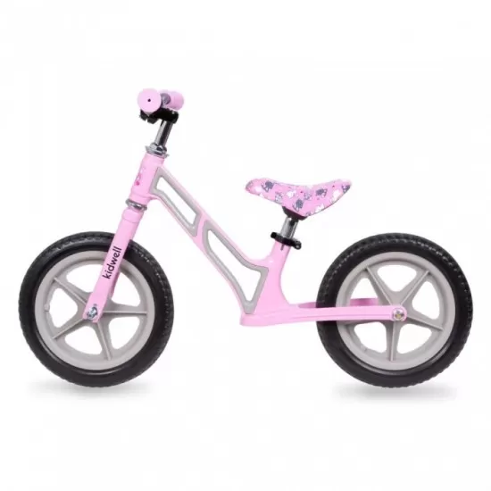 Bicicleta fara pedale cu cadru din magneziu Kidwell Comet - Pink Gray Bicicleta fara pedale cu cadru din magneziu Kidwell Comet - Pink Gray