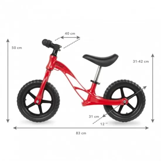 Bicicleta fara pedale cu cadru din magneziu Kidwell Rocky Red Bicicleta fara pedale cu cadru din magneziu Kidwell Rocky Red