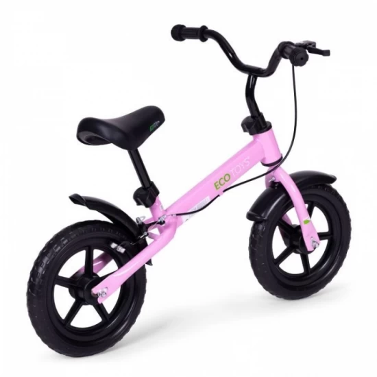 Bicicleta fara pedale cu frana de mana si roti din spuma EVA Ecotoys YM-BB-3 - Roz Bicicleta fara pedale cu frana de mana si roti din spuma EVA Ecotoys YM-BB-3 - Roz