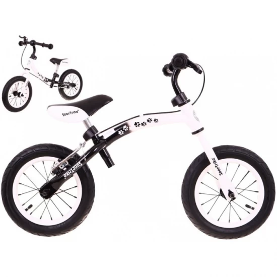 Bicicleta fara pedale cu frana si cadru variabil, roti gonflabile, Boomerang SporTrike - Alb Bicicleta fara pedale cu frana si cadru variabil, roti gonflabile, Boomerang SporTrike - Alb