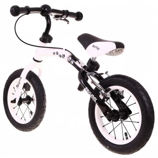 Bicicleta fara pedale cu frana si cadru variabil, roti gonflabile, Boomerang SporTrike - Alb Bicicleta fara pedale cu frana si cadru variabil, roti gonflabile, Boomerang SporTrike - Alb