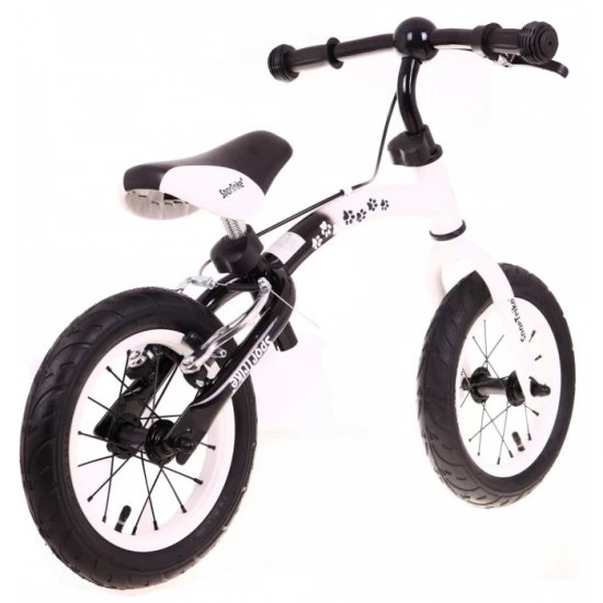 Bicicleta fara pedale cu frana si cadru variabil, roti gonflabile, Boomerang SporTrike - Alb Bicicleta fara pedale cu frana si cadru variabil, roti gonflabile, Boomerang SporTrike - Alb
