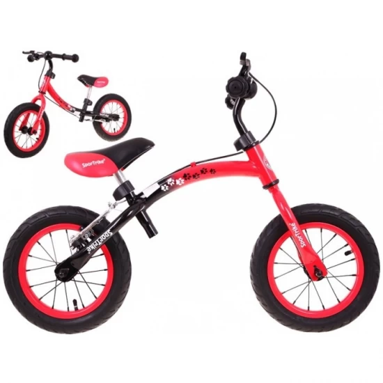 Bicicleta fara pedale cu frana si cadru variabil, roti gonflabile, Boomerang SporTrike - Rosu Bicicleta fara pedale cu frana si cadru variabil, roti gonflabile, Boomerang SporTrike - Rosu