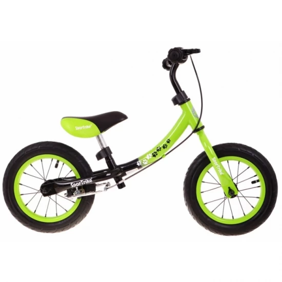 Bicicleta fara pedale cu frana si cadru variabil, roti gonflabile, Boomerang SporTrike - Verde Bicicleta fara pedale cu frana si cadru variabil, roti gonflabile, Boomerang SporTrike - Verde