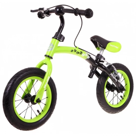 Bicicleta fara pedale cu frana si cadru variabil, roti gonflabile, Boomerang SporTrike - Verde Bicicleta fara pedale cu frana si cadru variabil, roti gonflabile, Boomerang SporTrike - Verde