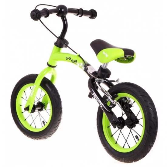 Bicicleta fara pedale cu frana si cadru variabil, roti gonflabile, Boomerang SporTrike - Verde Bicicleta fara pedale cu frana si cadru variabil, roti gonflabile, Boomerang SporTrike - Verde