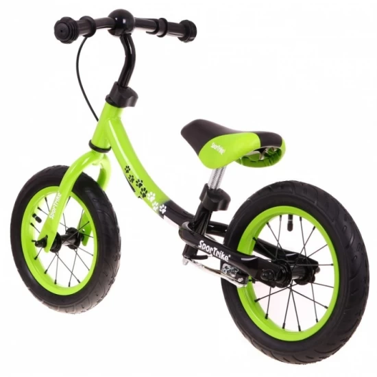 Bicicleta fara pedale cu frana si cadru variabil, roti gonflabile, Boomerang SporTrike - Verde Bicicleta fara pedale cu frana si cadru variabil, roti gonflabile, Boomerang SporTrike - Verde
