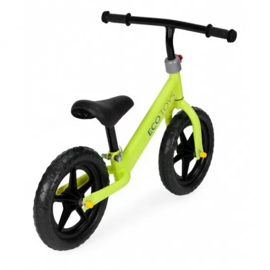 Bicicleta fara pedale cu roti din spuma EVA Ecotoys JM-763 - Verde