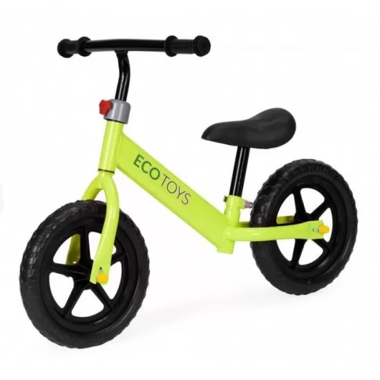 Bicicleta fara pedale cu roti din spuma EVA Ecotoys JM-763 - Verde