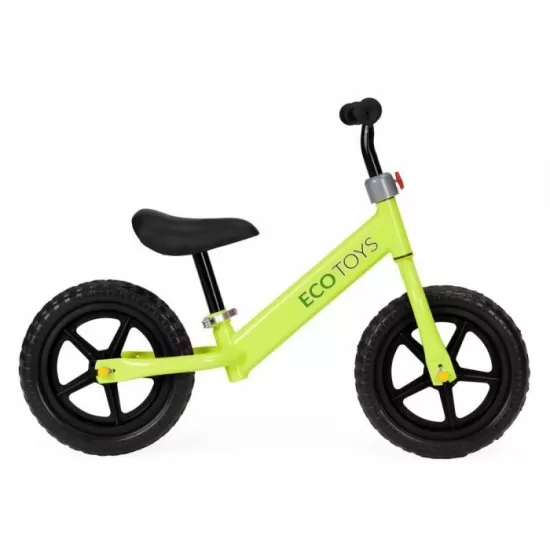 Bicicleta fara pedale cu roti din spuma EVA Ecotoys JM-763 - Verde