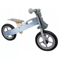 Bicicleta fara pedale din lemn cu roti din spuma EVA R10 R-Sport - Gri