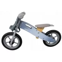 Bicicleta fara pedale din lemn cu roti din spuma EVA R10 R-Sport - Gri
