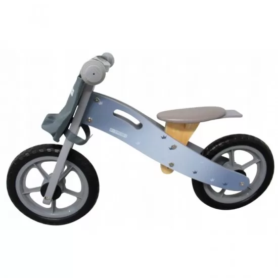 Bicicleta fara pedale din lemn cu roti din spuma EVA R10 R-Sport - Gri