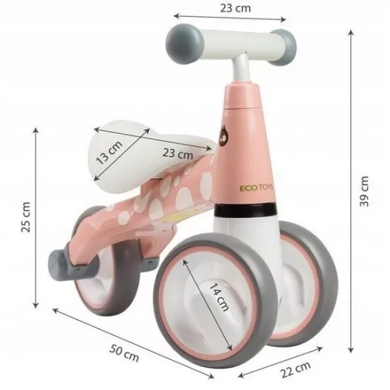 Bicicleta fara pedale Flamingo Ecotoys LB1603 Bicicleta fara pedale Flamingo Ecotoys LB1603