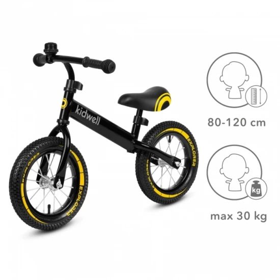 Bicicleta fara pedale Kidwell Cruzer Explorer - Black
